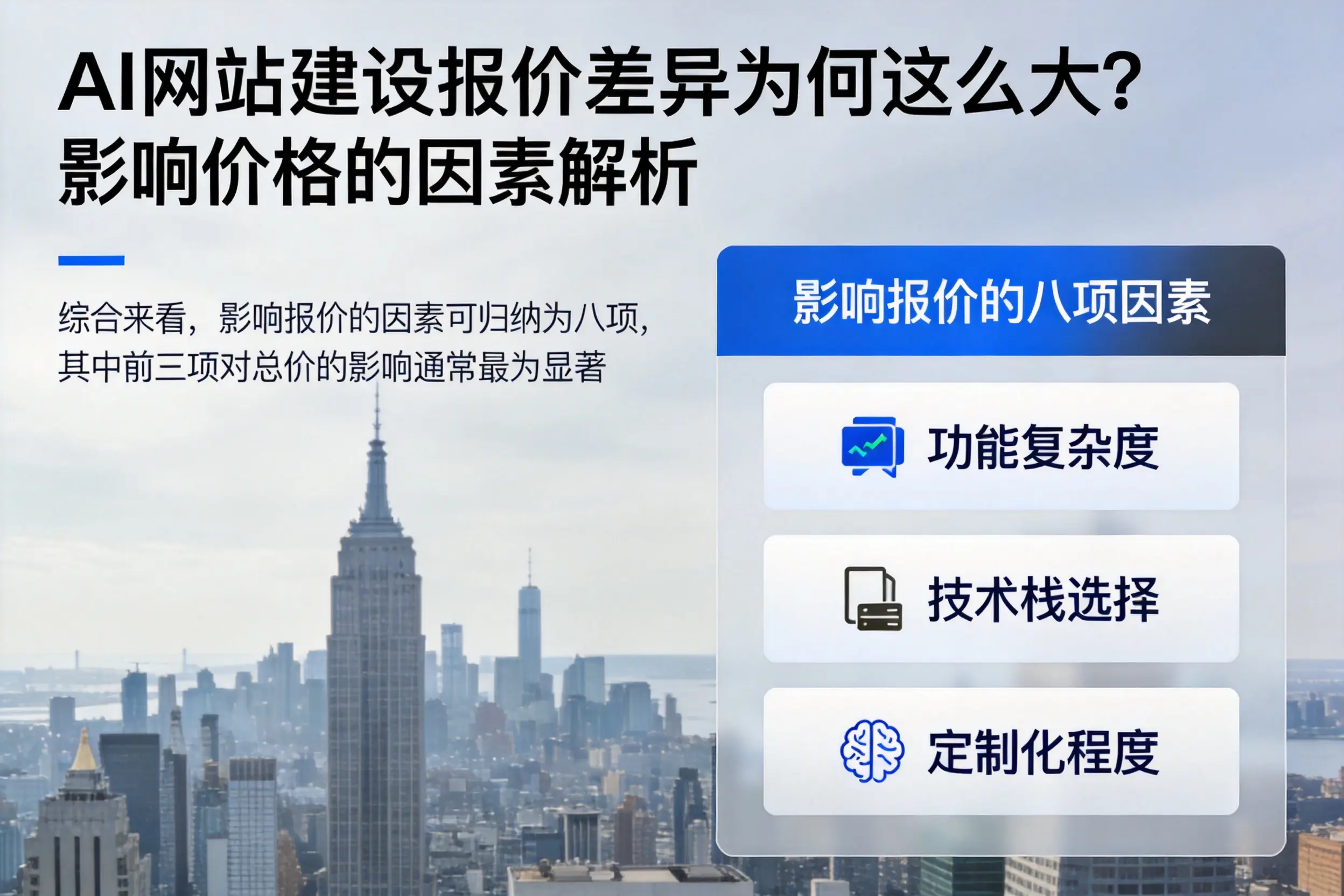 中山AI网站建设报价差异为何这么大？影响价格的因素解析
